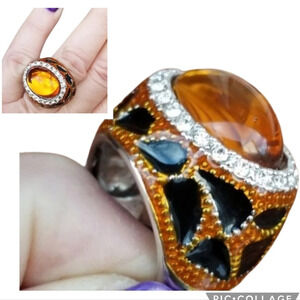 Fiery Feline statement ring 7‎